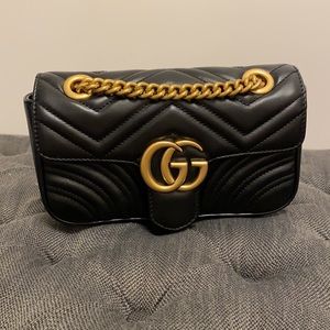 🖤 New Gucci Marmont Matelasse Mini Bag in Black